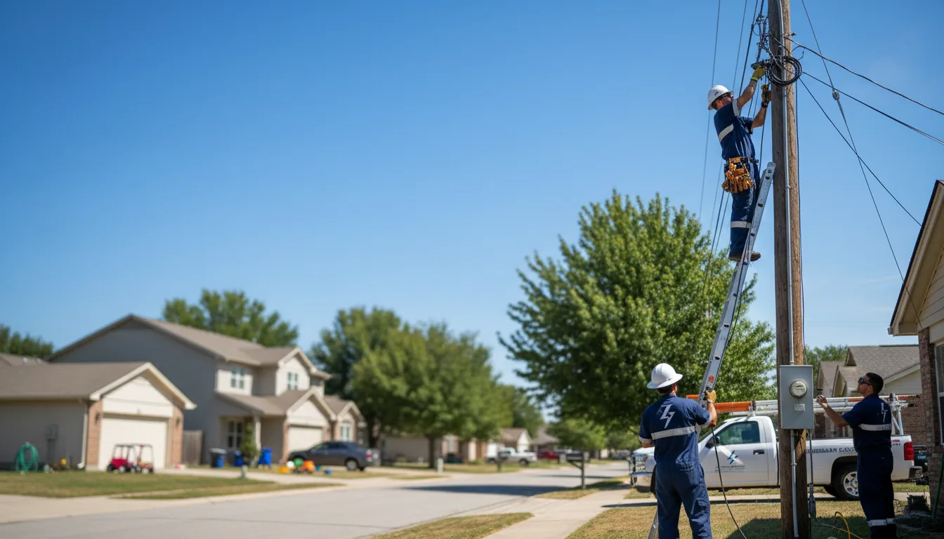Residential electrician providing installation services in Midland City, AL